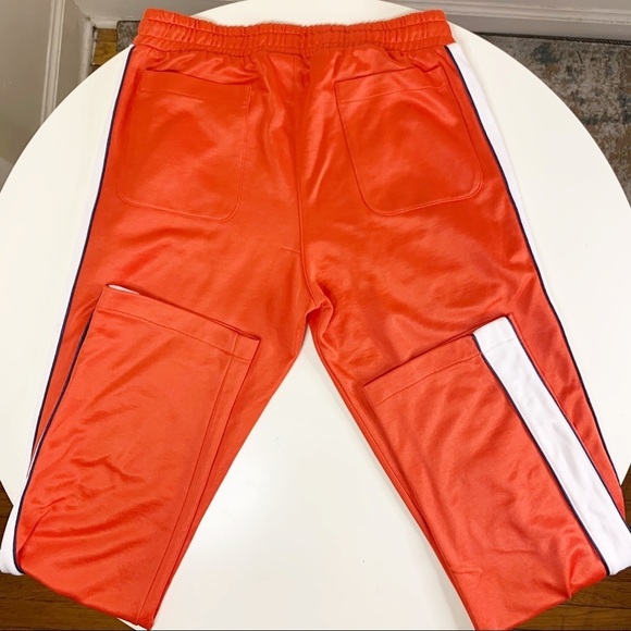AMI Paris Taped Logo Track Pant Orange Men’s Size Small Straight leg - Picture 7 of 11